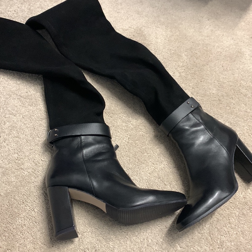 Stuart Weitzman OTK 7.5 LUNA 85 leather and suede Boots 1 time worn paid 1000 - Picture 4 of 12